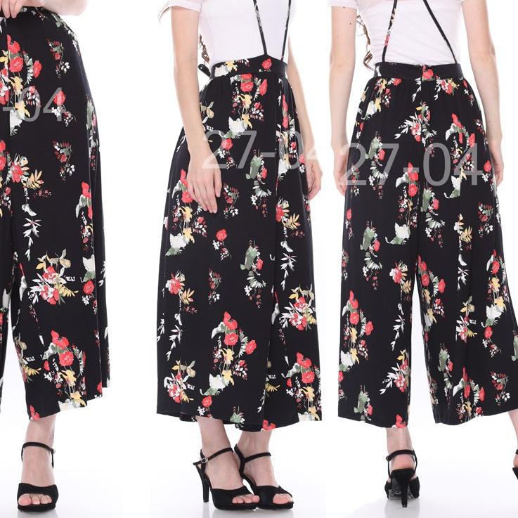 ➬ Jumpsuit BajuKodok Wanita Motif Bunga Panjang Premium rayon (fvr27) ✹