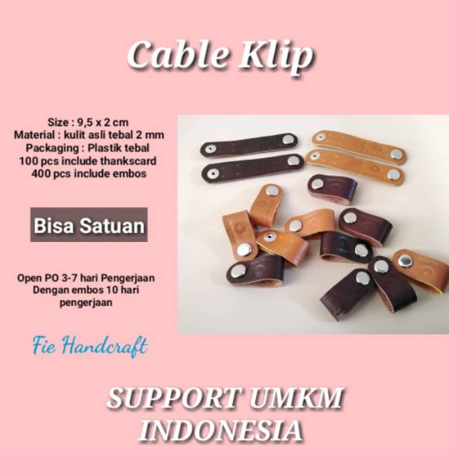 Klip kabel kulit asli klip kabel usb klip cas hp klip kulit asli murah