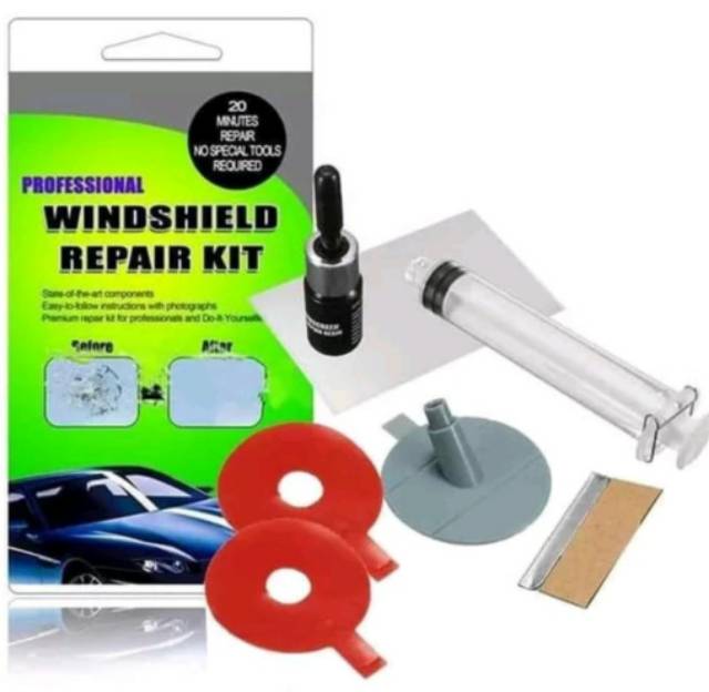 Lem Kaca Mobil Pecah Retak Original Import Windshield Repair Kit Terbaru