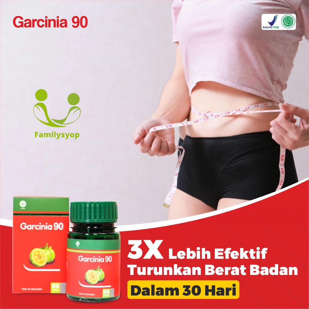 Garcinia-90 - Turunkan Berat Badan dan Kolesterol Kolestrol Jahat Garcinia Cambogia Herbal Diet Alami Cegah Kanker Hilangkan Keletihan Kelelahan Isi 60 Kapsul