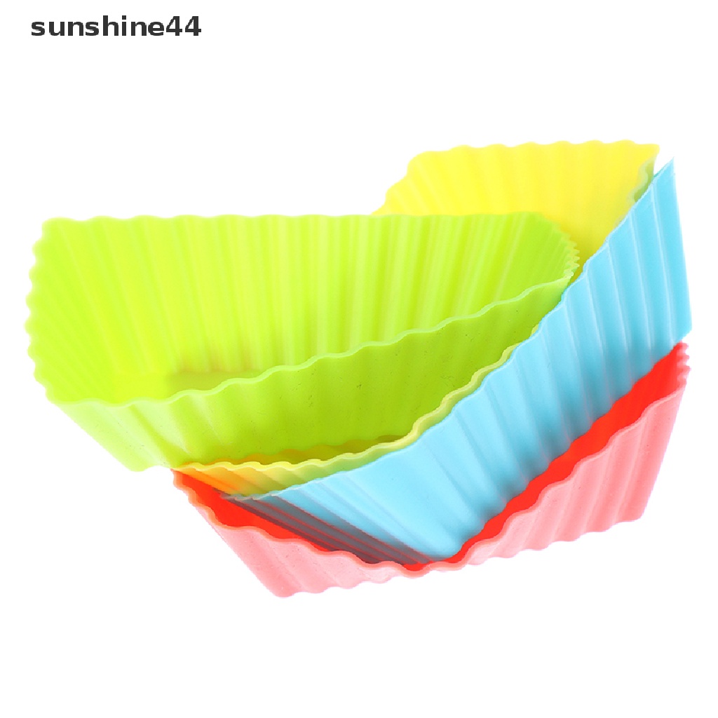 Sunshine 12PCS Cetakan Cupcake / Muffin Bahan Silikon Reusable