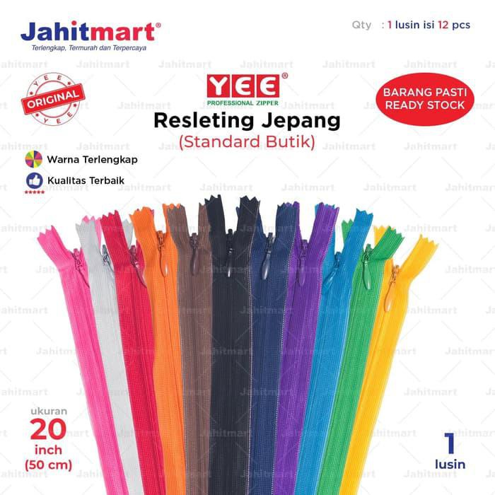 

Resleting / Ritsleting Jepang Merk "Yee" 20 Inci (50Cm) "Lusin