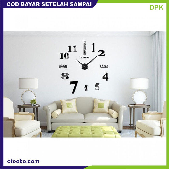 Jam Dinding Besar Raksasa 3D giant Wall Huruf Angka Diameter 70 X 130CM