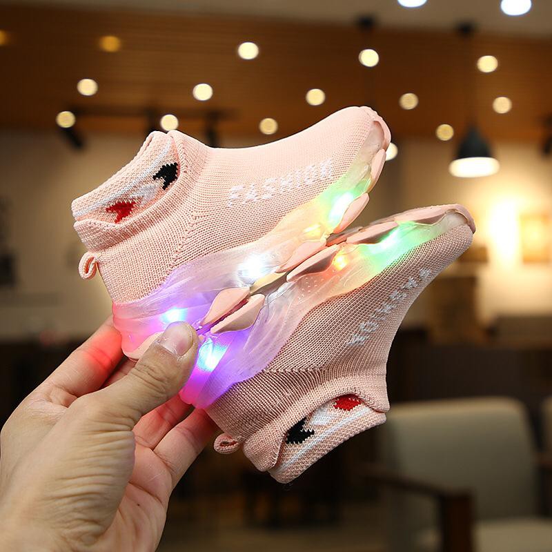 (LOLI-JKT) 1918 Sepatu LED  Anak Cewek Cowok Impor 21-36