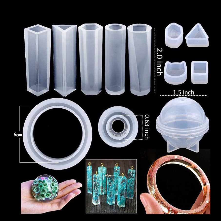 18/148/477 Pcs Set Anting-anting Silikon Cetakan Liontin Perhiasan Membuat Cetakan Resin Kit Set Kerajinan Cetak Tuang Alat Bantu DIY