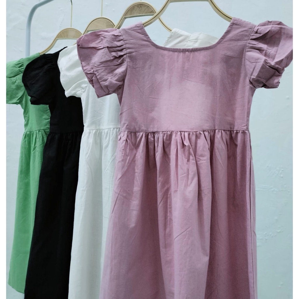 Jimmedy.id - Dress X Anak Perempuan Umur 3-7 Tahun Bahan Katun