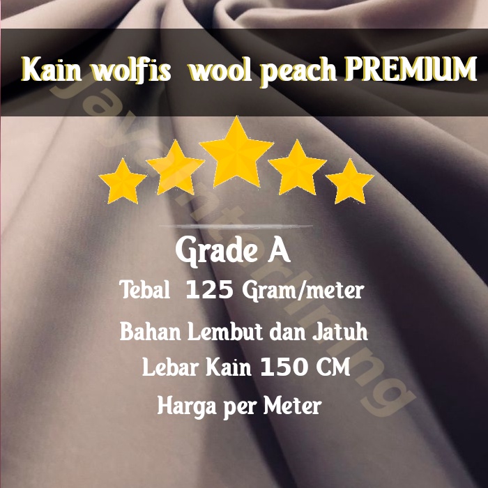 Kain Wolfis WolPis WolPeach Wool Peach Tebal Halus PREMIUM