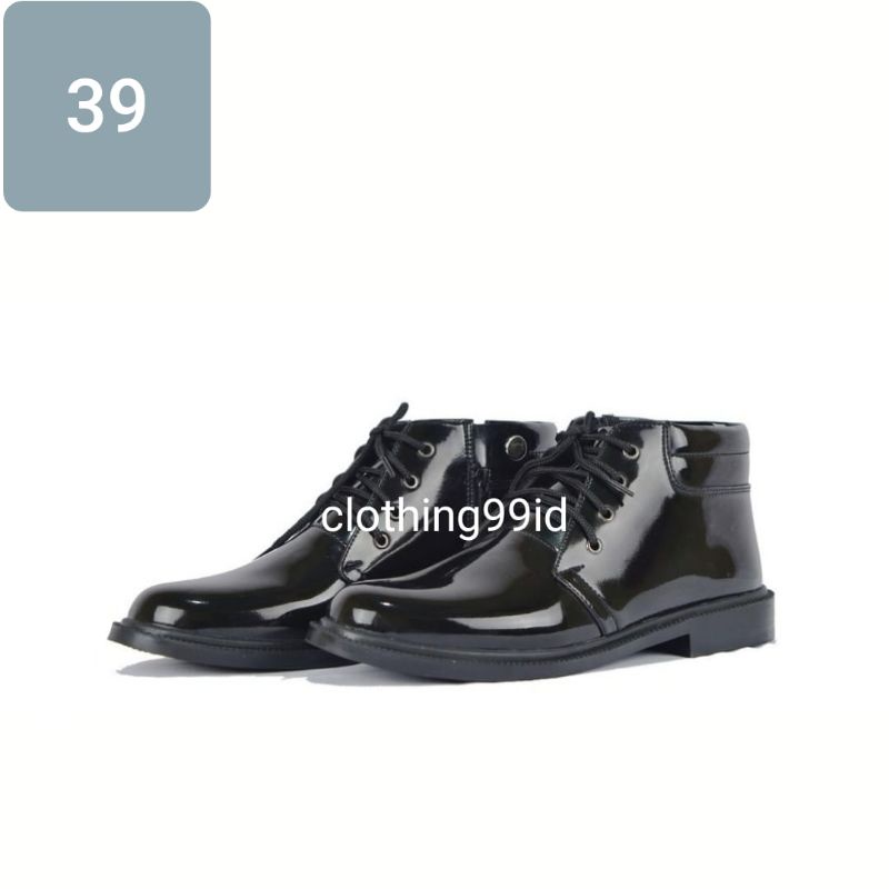 Sepatu Pantopel Pantofel PDH POLRI TNI ABRI SATPAM POLISI SECURITY-39   Resleting ST