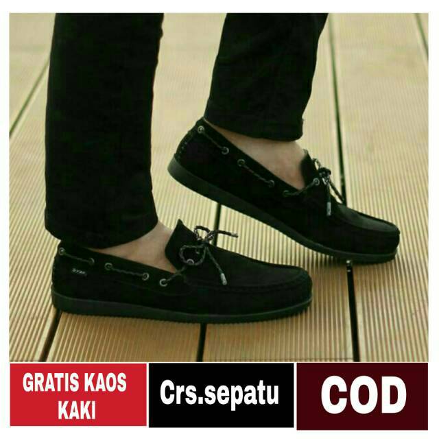 CERIS OSAKA - Sepatu Casual Kerja Kantor Loafers Pansus Hitam Murah || Sepatu Formal Pantofel Pria