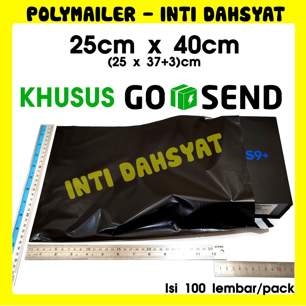 

KHUSUS GOSEND INSTANT - POLYMAILER HITAM 25x40 - Isi 36pack/ball