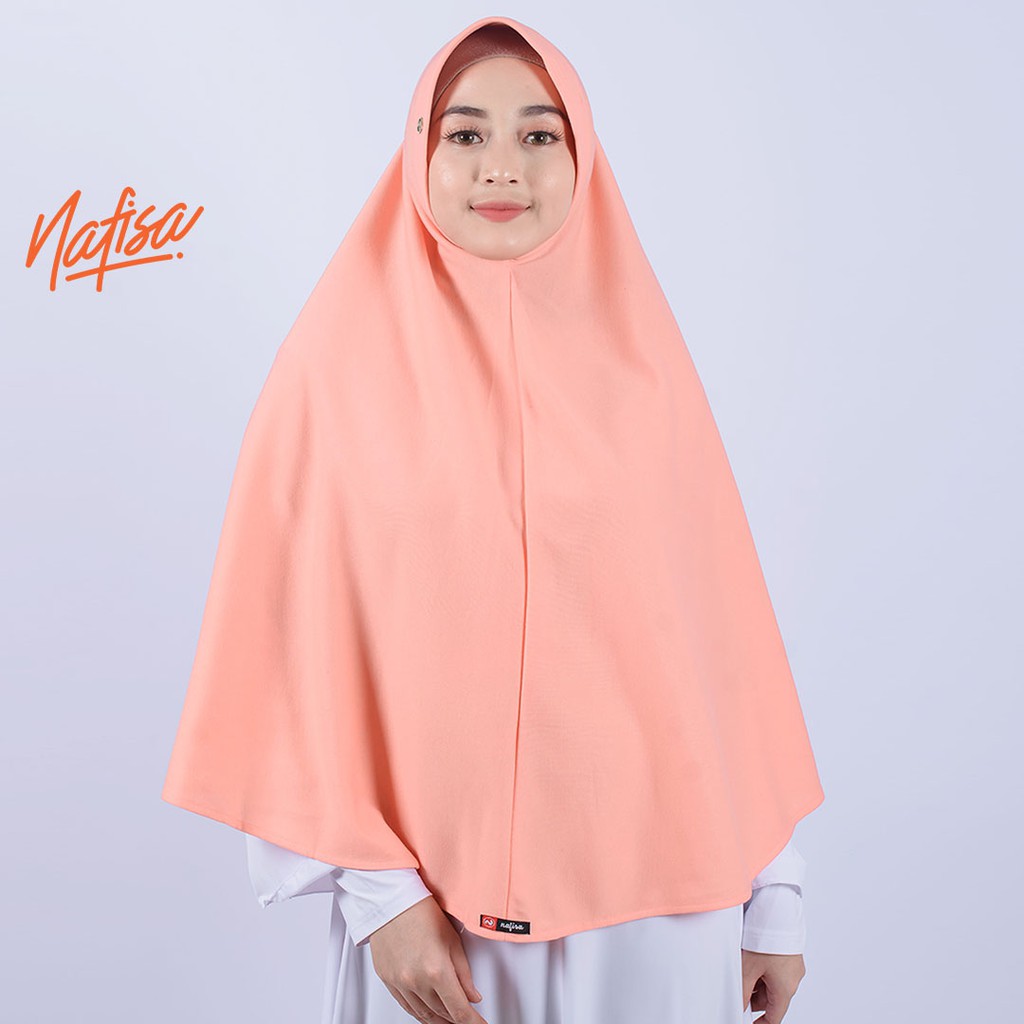 Jilbab Instan Bergo Nafisa ASHA | Hijab Instan Syar'i Kerudung Pad Kecil Antem Hijab Instan Kaos Polos