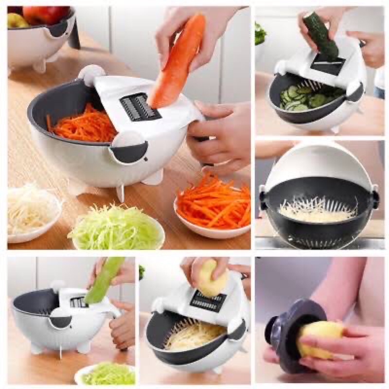 Parutan sayur Wet basket 7in1 multifungsi