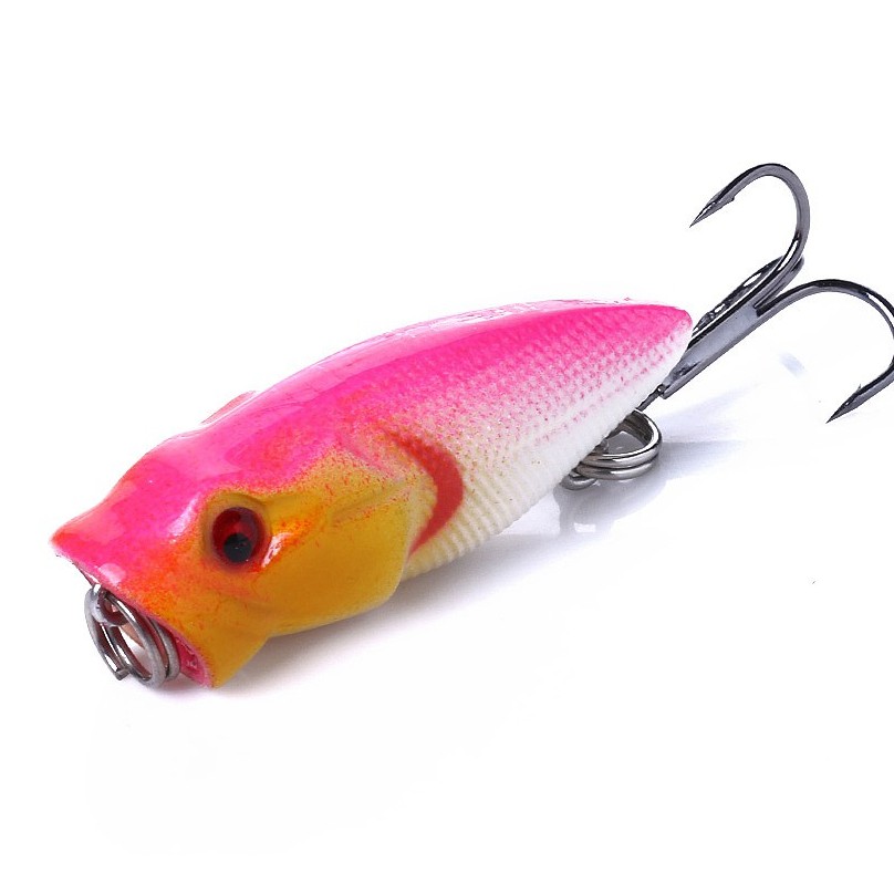 HENGJIA 6pcs Mini 3.5cm/3.g Popper Umpan Pancing Minnow Memancing Peralatan Swimbait Fishing Lure