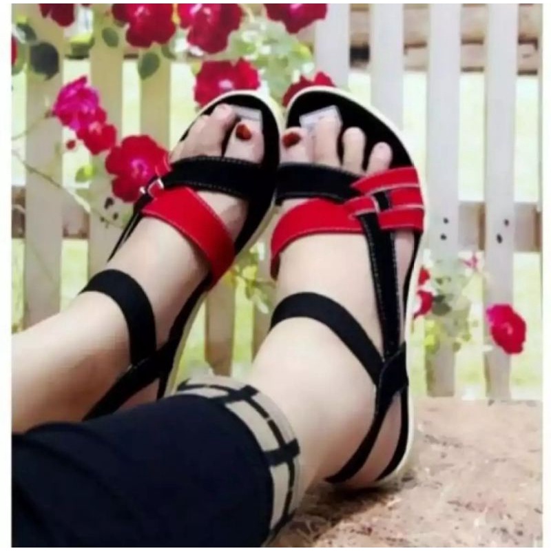 sandal wanita tali kepang mh01