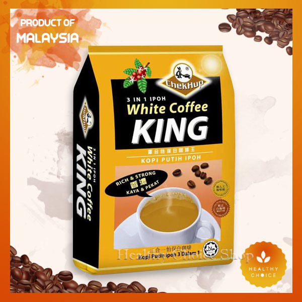 

KOPI PUTIH CHEK HUP 3 IN 1 IPOH WHITE COFFEE KING ISI 15 IMPORT MALAYSIA