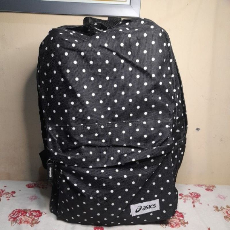 tas ransel preloved ala asics polkadot