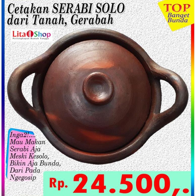 Wajan Serabi/Cetakan Serabi Solo/Tanah Liat/Gerabah