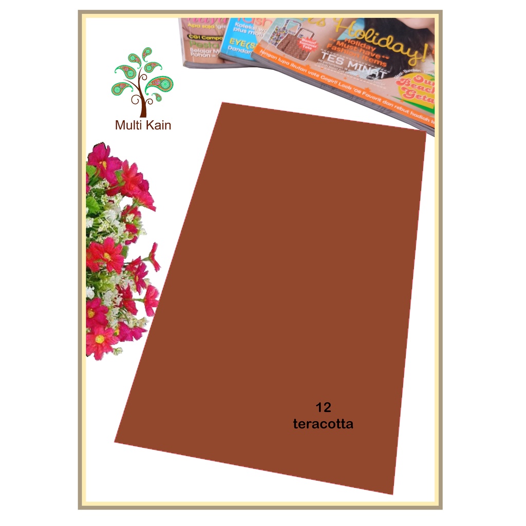 Bahan multi Kain Rayon Uniqlo mukena Meteran dan Grosir Quality Super-12 teracotta