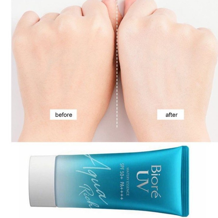 BIORE UV Aqua Blocking Moisturizing Rich Watery Essence Sunscreen SPF50+ PA++++ Sunblock 50g