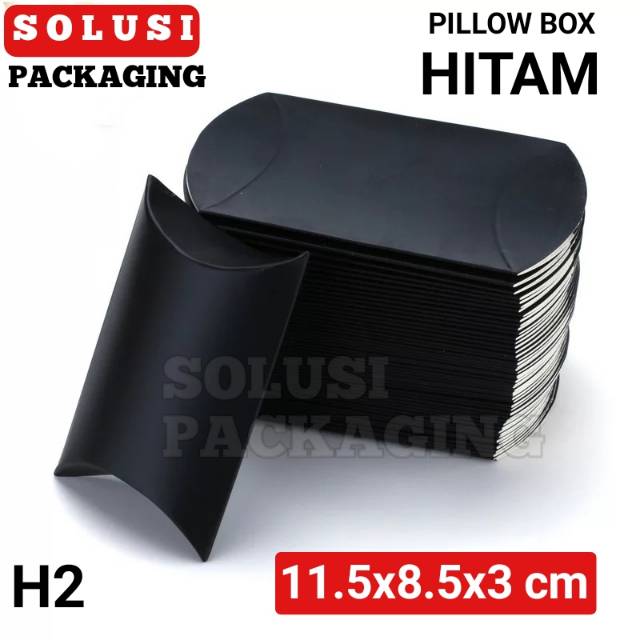 

36 PCS PILLOW BOX HITAM TIPE H2 KOTAK AKSESORIS KARDUS/KOTAK SOUVENIR KADO HADIAH PERNIKAHAN GIFTBOX
