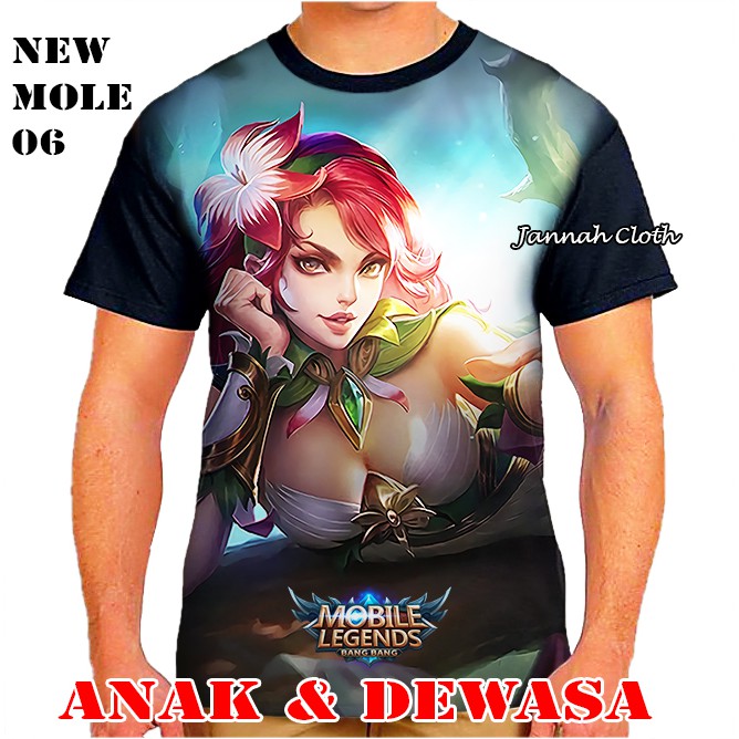 Baju Kaos Mobile Legends Hero Esmeralda Poison Vine 3D Print