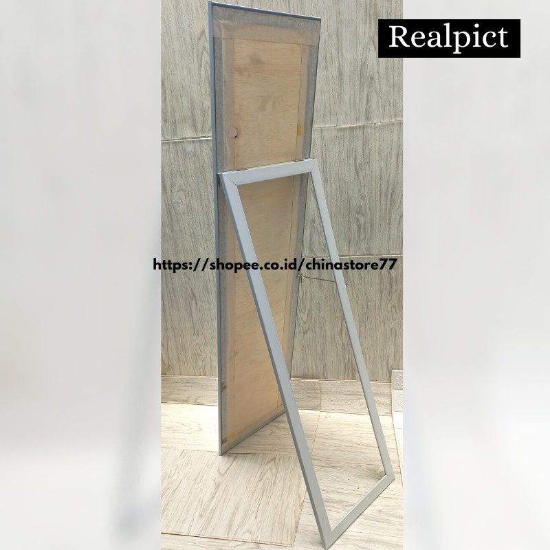 Kaca Cermin Full Body Aesthetic Cermin Standing Mirror Dinding Minimalis Rias UK.127 X 30 CM Termurah Terlaris-4