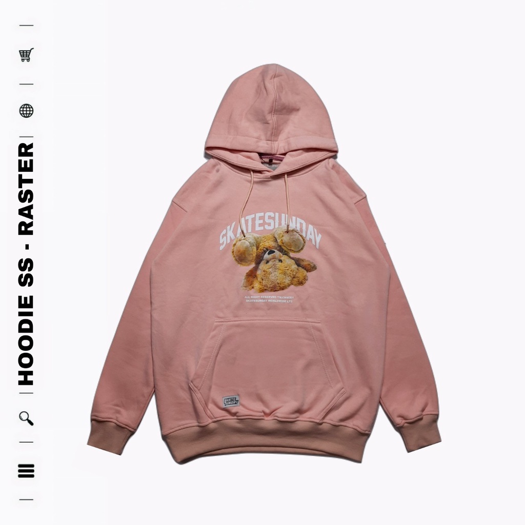 SKATESUNDAY - Jaket Hoodie Sweater Pria Wanita Original Bear Dusty Series