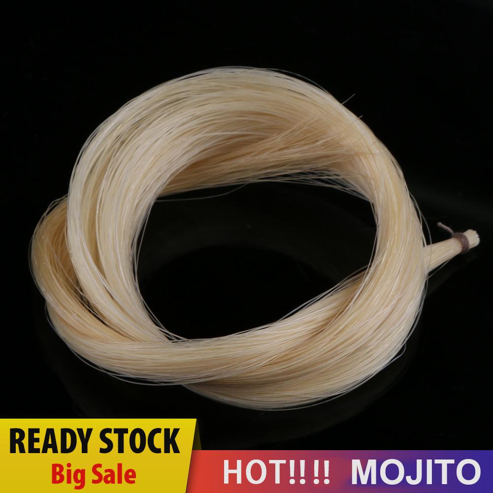 1pc Hank Bow Universal Bahan Rambut Kuda Warna Kuning + Putih Untuk Biola
