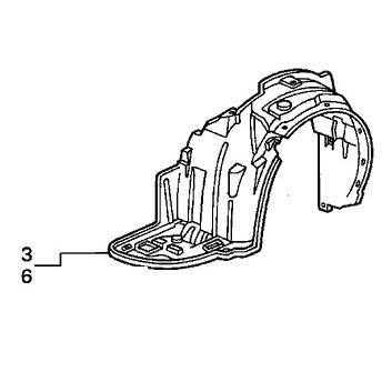 inner fender civic 2004-2005 original
