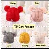 Kupluk pompom anak model cat unisex