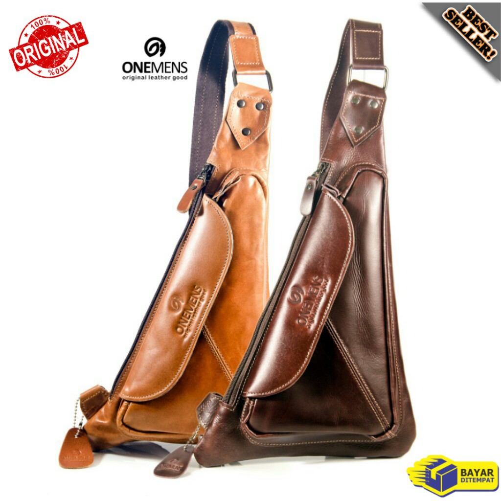 Waistbag Kulit Asli Pria Original Onemens 100% Kulit Sapi Asli