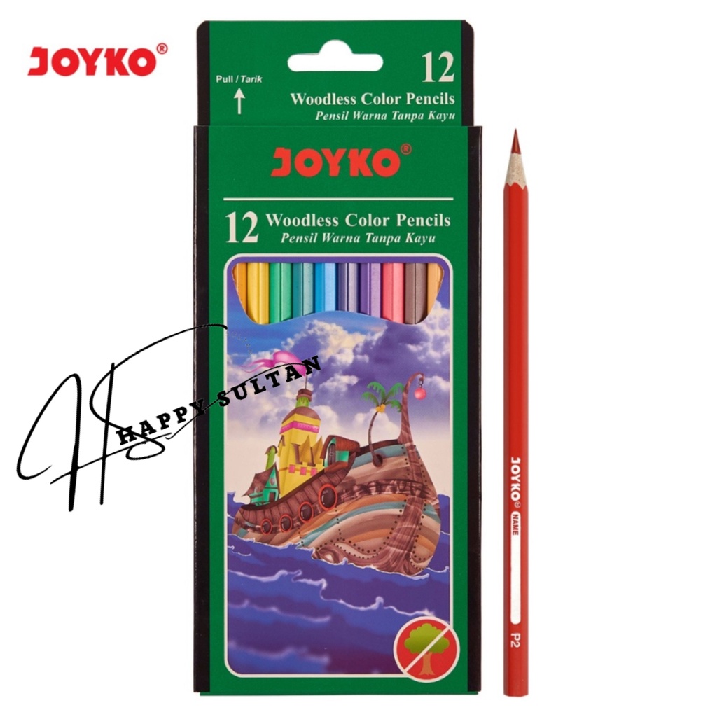 

Pensil Warna Joyko 12 Warna CP-103 Woodless Color Pencils