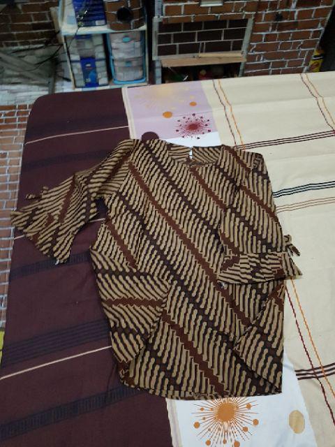 Batik Dolby Dolbi Dobby Doby Tenun Sutra Tulis Katun Atbm Baron Atasan Batik Wanita Sogan Srg308