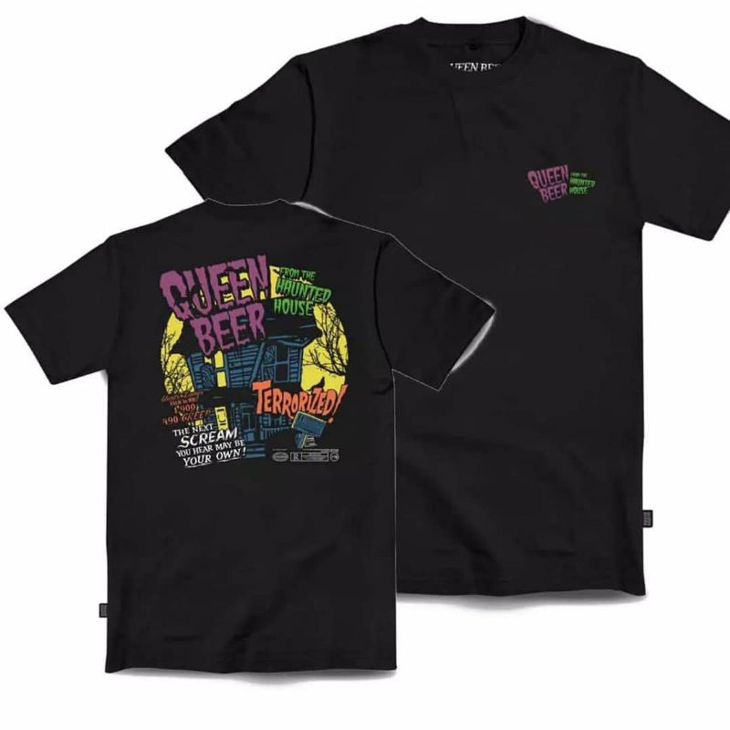 Kaos QueenBeer Pria Dan Wanita Kaos Distro