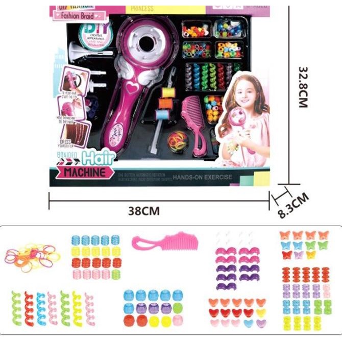 Mainan Salon Alat Kepang Rambut Anak Elektrik - Kado Anak Perempuan