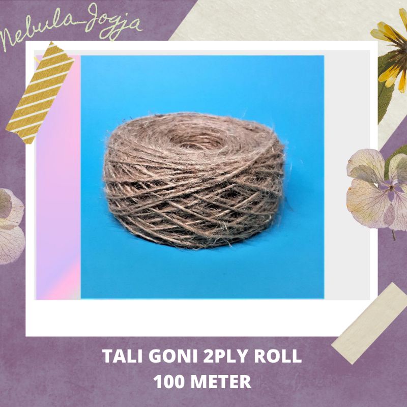 

TALI GONI 2PLY ROLL 100M TALI KERAJINAN TALI RAMI PANJANG 100 METER