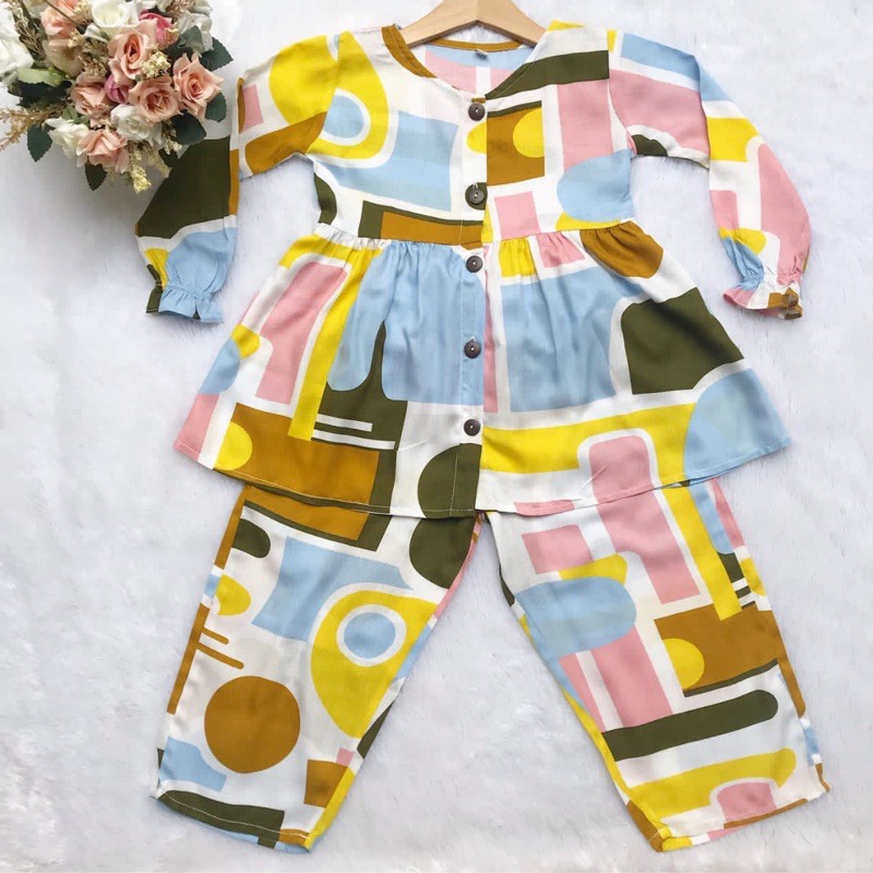 baju bayi setelan rayon set