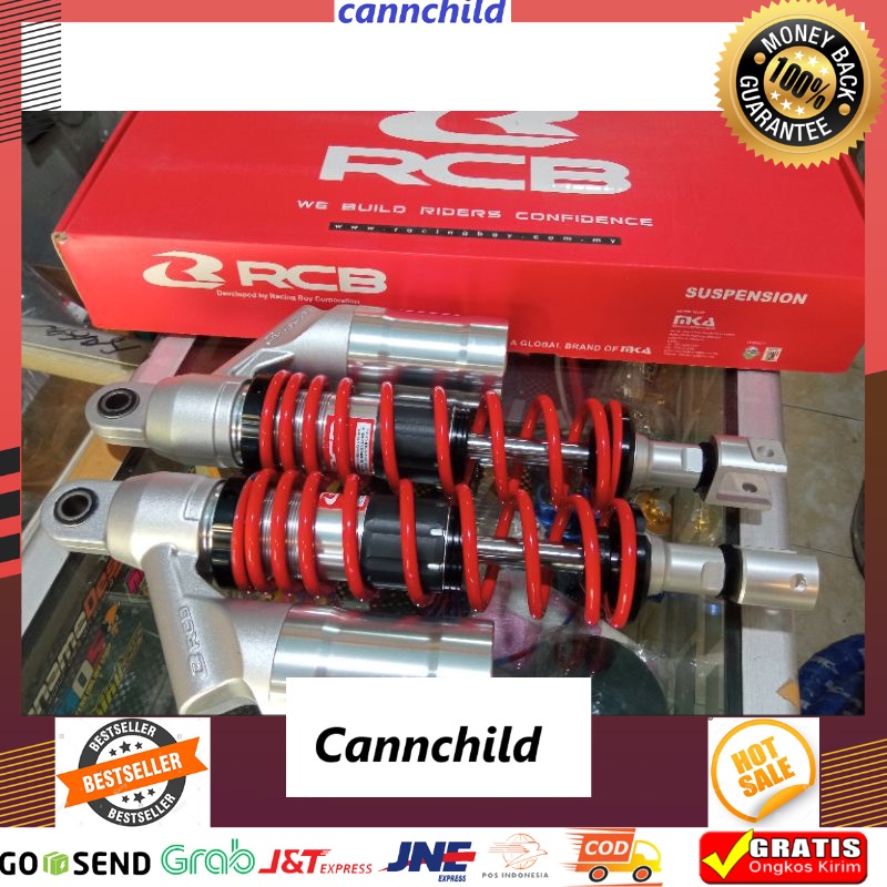 Shock RCB eb2 pcx nmax ulir merah tabung silver [Termurah Produk Original]