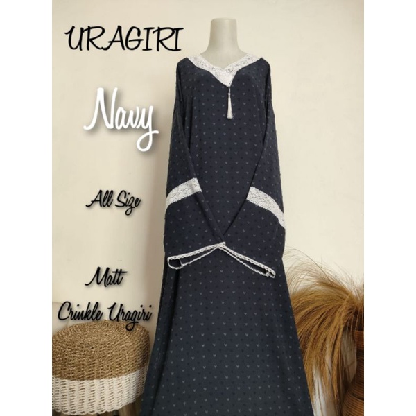 ABAYA URUGARI/URAGIRI CRINKLE TWO TONE ZOKAM.ID TERMURAH L
