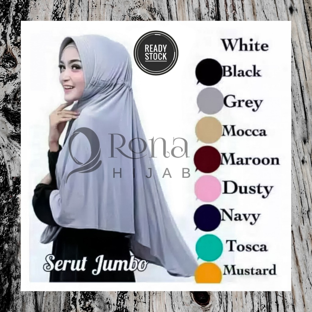 JILBAB INSTAN SERUT / SERUT POLOS JOKOWI JERSEY / SERUT JOKOWI KHIMAR