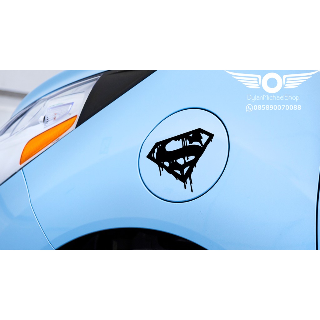 Stiker Mobil Tangki Bensin DC Super Hero Superman Car Fuel Sticker