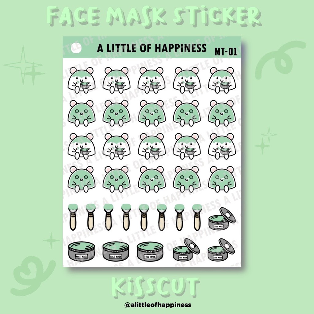 

MT-01 Face Mask Sticker | Planner Deco Sticker