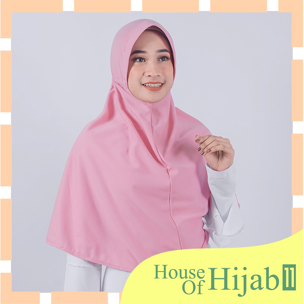 PROMO Terlaris..Jilbab Instan Serut Size L | Hijab Santai Homestatis | Khimar Kaos