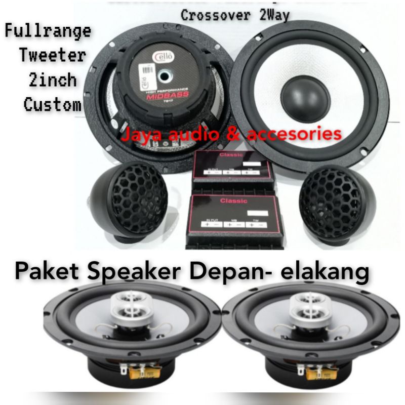 Speaker Cello Tg 17 custom Split + Coaxial Cello-bonus ring speaker 2set