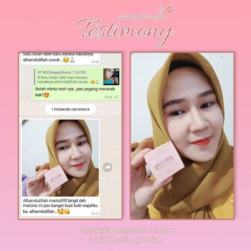 PAKET WAJAH KOMPLIT COLLAGEN MERONAH FREE POUCH/CERMIN CANTIK( serum,sabun collagen,Beautywater,toner &amp; meronah cream)