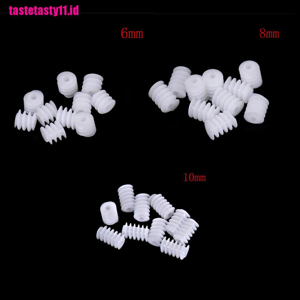 10 Pcs Mainan Roda Gigi Aperture Bahan Plastik Ukuran 6x8mm 2mm