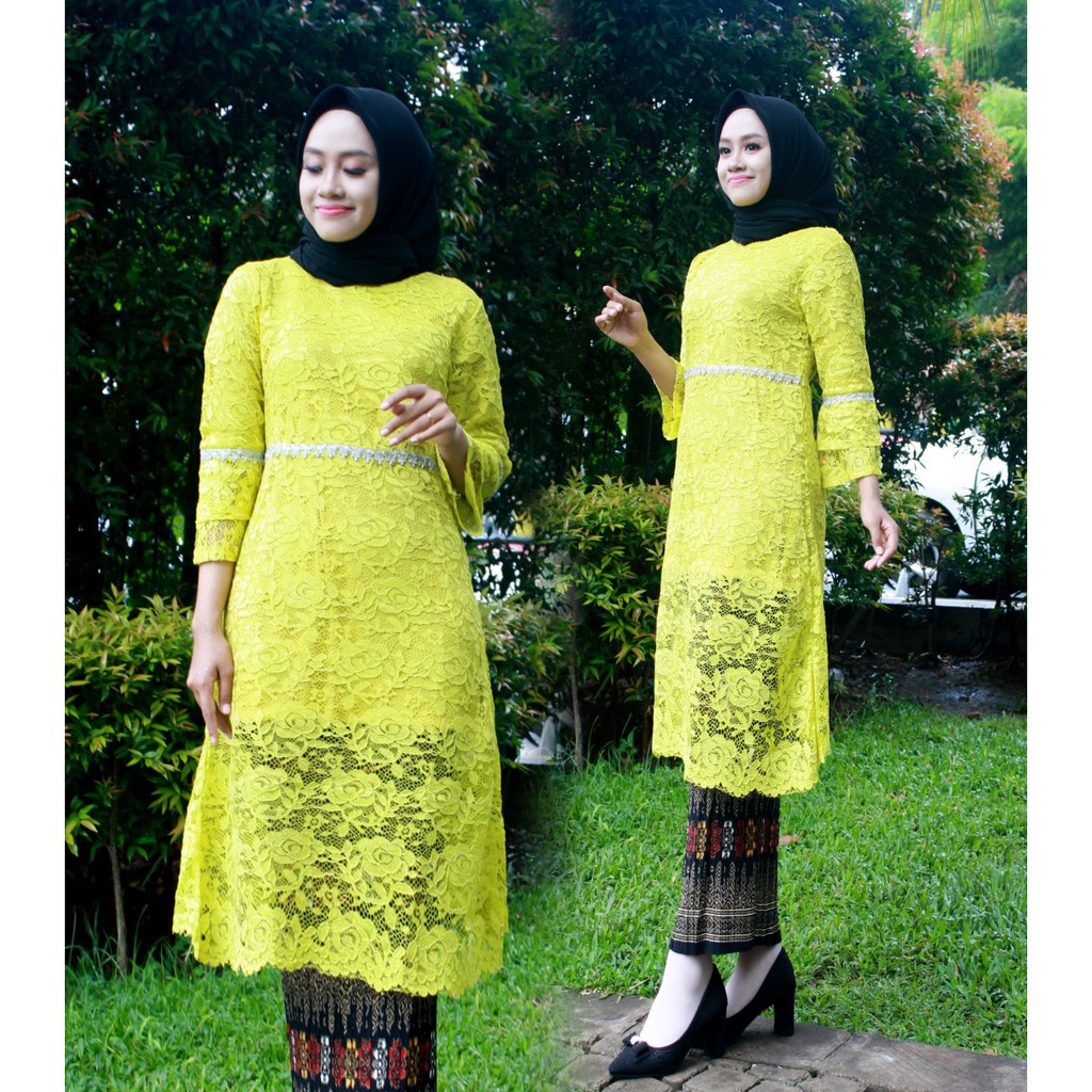 Paling Inspiratif Baju  Kebaya Warna  Kuning Lemon Scilla 