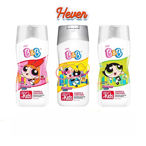 Jual B&B Kids Shampoo & Conditioner Powerpuff Girls / Powder | Shopee ...