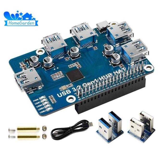 Topi Hub Usb 3.2 Gen1 Untuk Raspberry Pi 4B 3B 3B 2B B Zero Wh Zero Ko Nadrilanstore