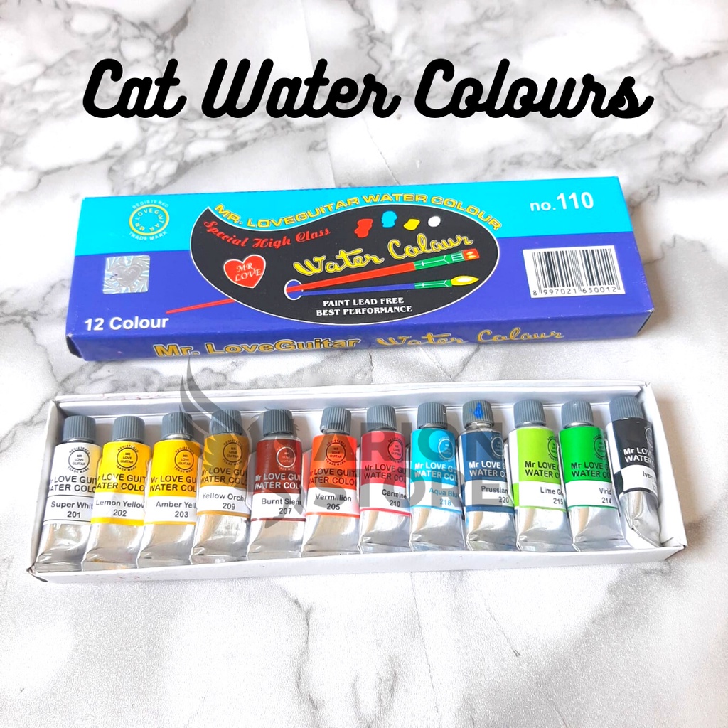 

[ARION STORE] Cat Air Guitar isi 12 Warna / Cat Water Colour 12pcs